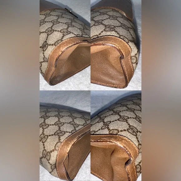 Gucci Vintage PVC/Leather GG Web Sherry Line Clutch. - Picture 6 of 16